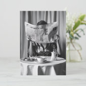 Morning Elegance: koffie, nieuws en sereniteit Kaart (Staand voorkant)