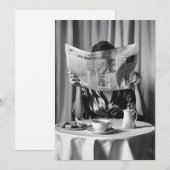 Morning Elegance: koffie, nieuws en sereniteit Kaart (Voorkant / Achterkant)