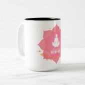 "Morning Elixir: Rise and Sip Mok" Tweekleurige Koffiemok (Voorkant links)