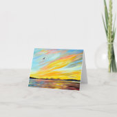 Morning Ferry Uitzicht Painting Kaart (Voorkant)