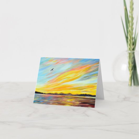 Morning Ferry Uitzicht Painting Kaart (Voorkant)