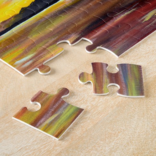 Morning Ferry Uitzicht Painting Legpuzzel (Zijkant)