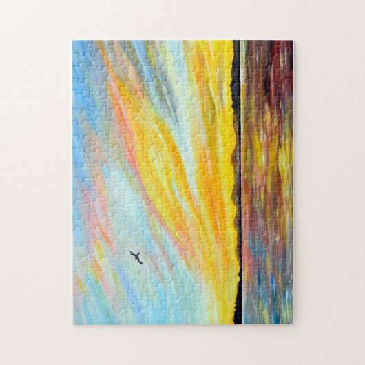 Morning Ferry Uitzicht Painting Legpuzzel (Verticaal)