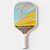 Morning Ferry Uitzicht Painting Pickleball Paddle (Achterkant)
