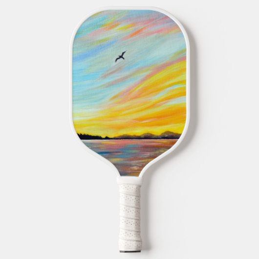 Morning Ferry Uitzicht Painting Pickleball Paddle (Voorkant)