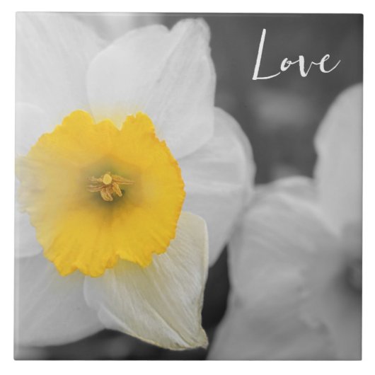 Morning Flower in Love Tegeltje (Voorkant)