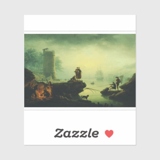 Morning Fog at sea by Joseph Vernet Sticker (Vel)