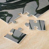 Morning Fog boven rijstvelden Legpuzzel (Zijkant)