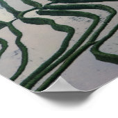 Morning Fog boven rijstvelden Poster (Hoek)