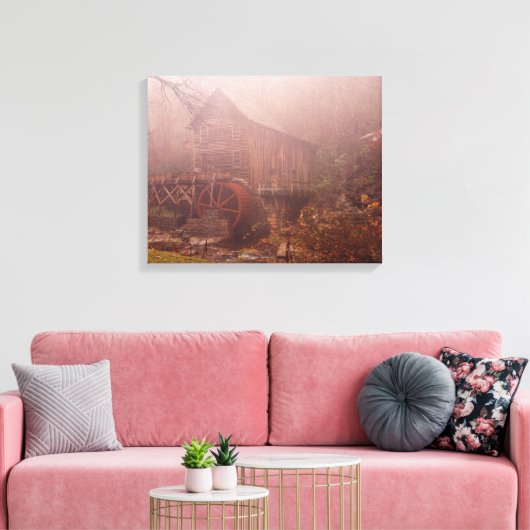 Morning Fog Canvas Afdruk (Insitu (Woonkamer))