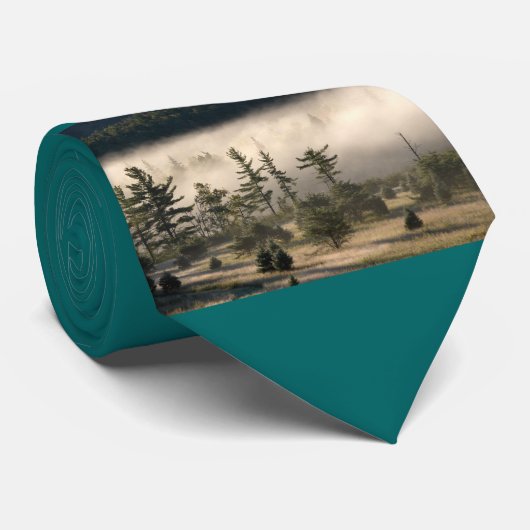 Morning Fog in de Adirondacks Stropdas (Opgerold)