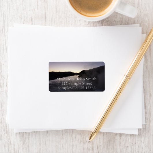 Morning Fog op de Jackson-rivier in Grand Teton Etiket (Insitu)