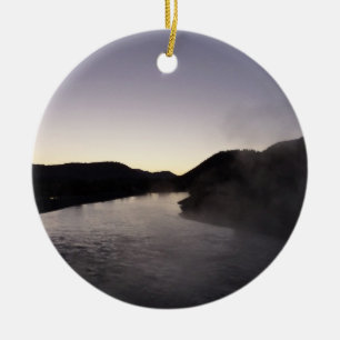 Morning Fog op de Jackson-rivier in Grand Teton Keramisch Ornament
