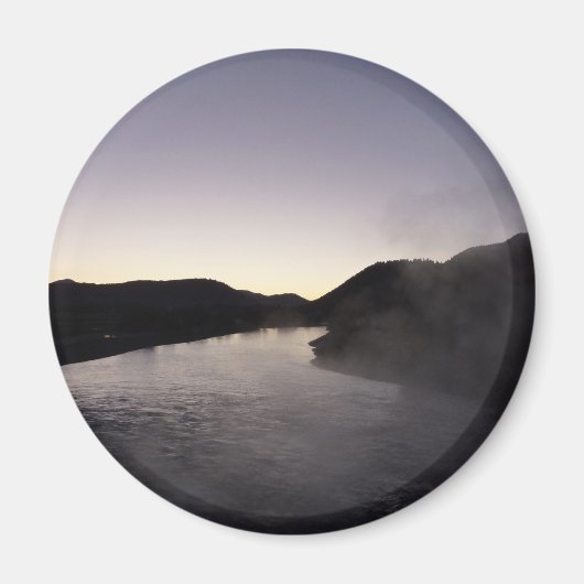 Morning Fog op de Jackson-rivier in Grand Teton Magneet (Voorkant)