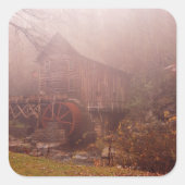 Morning Fog Vierkante Sticker (Voorkant)