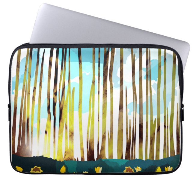 Morning Forest Laptop Sleeve (Voorkant)