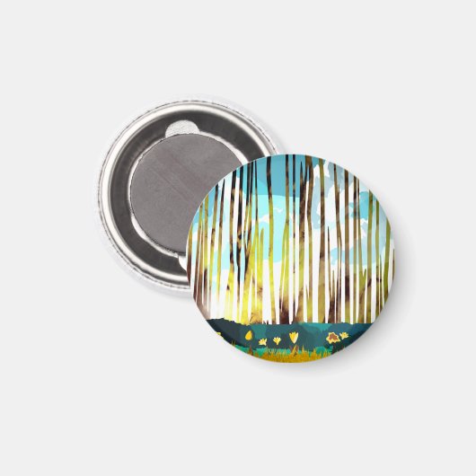 Morning Forest Magneet (Voorkant / Achterkant)