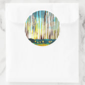 Morning Forest Ronde Sticker (Tas)