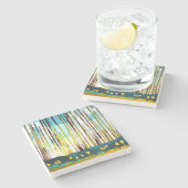 Morning Forest Stenen Onderzetter (Zijkant)