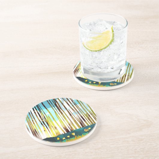 Morning Forest Zandsteen Onderzetter (Zijkant)