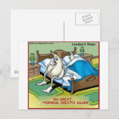 Morning Garlic Breath Funny Offbeat Cartoon Gifts Briefkaart (Voorkant / Achterkant)