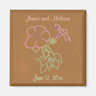 Morning Glories Bewaar de datum Trouwmagneten Magneet