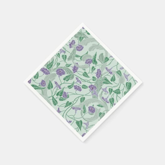 Morning Glories Blue Garden Print Papieren servett Servet (Hoek)