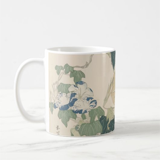 Morning Glories in Flowers en Buds door Hokusai Koffiemok (Links)