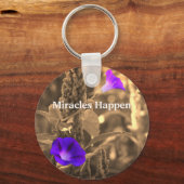 Morning Glories Miracles gebeuren Inspirerend Sleutelhanger (Voorkant)