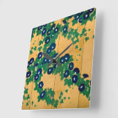 Morning Glories | Vroege 19e eeuw Vierkante Klok (Hoek)