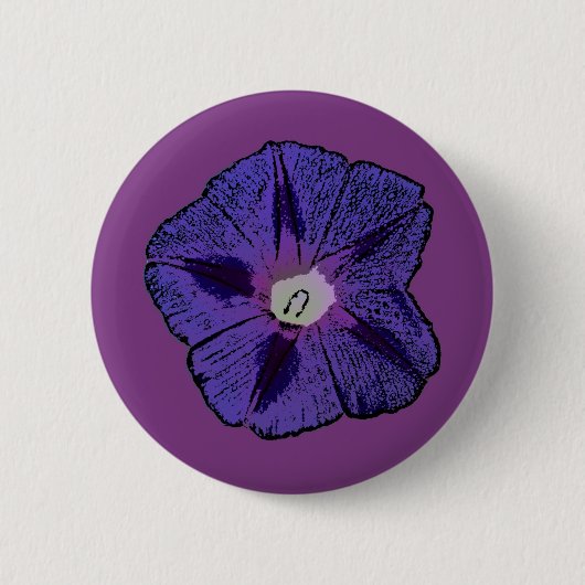 Morning Glory Abstract Ronde Button 5,7 Cm (Voorkant)