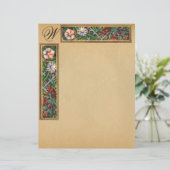 MORNING GLORY AND RED BERRIES MONOGRAM (Staand voorkant)