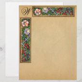 MORNING GLORY AND RED BERRIES MONOGRAM (Voorkant / Achterkant)