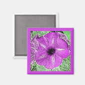 Morning Glory Block Print - amethyst paars Magneet (Voorkant / Achterkant)