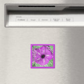 Morning Glory Block Print - amethyst paars Magneet (Insitu (Vaatwasser))