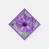 Morning Glory Block Print - zacht violet Servetten (Hoek)