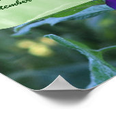 Morning Glory Bloem Gepersonaliseerde bruiloft Poster (Hoek)
