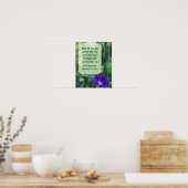 Morning Glory Bloem Gepersonaliseerde bruiloft Poster (Keuken)