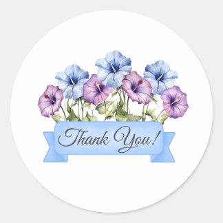 Morning Glory Bloemen Bloemen Bloemen Dank u Ronde Sticker