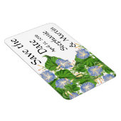 Morning Glory Bloemen Floral Save the Date Magnet Magneet (Rechterzijde)