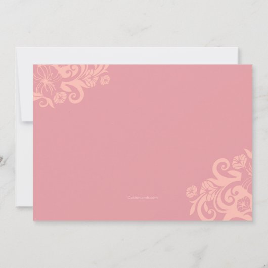 Morning Glory Bloemen Uitnodiging (Achterkant)