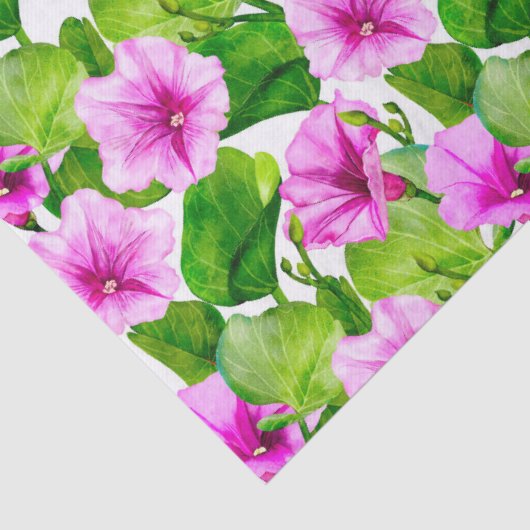 Morning Glory bloemenpatroon Tissuepapier (Detail)