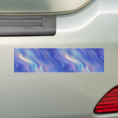 Morning Glory Blue Wavy Texture Bumpersticker (Op auto)