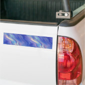 Morning Glory Blue Wavy Texture Bumpersticker (Op Truck)