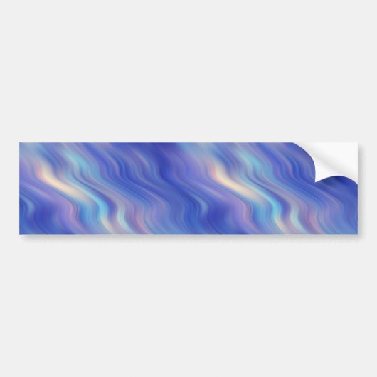 Morning Glory Blue Wavy Texture Bumpersticker (Voorkant)