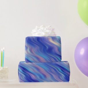 Morning Glory Blue Wavy Texture Cadeaupapier