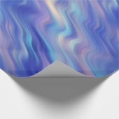 Morning Glory Blue Wavy Texture Cadeaupapier (Hoek)
