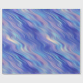 Morning Glory Blue Wavy Texture Cadeaupapier (Vlak)
