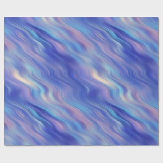 Morning Glory Blue Wavy Texture Cadeaupapier (Vlak)