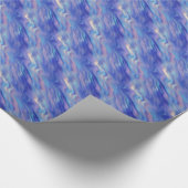 Morning Glory Blue Wavy Texture Cadeaupapier (Hoek)